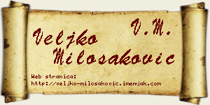 Veljko Milošaković vizit kartica